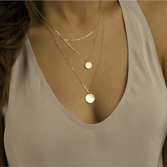 • Emery • Layered Coin Necklace - Picture 2 of 3